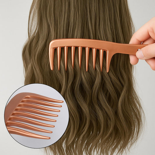 Peigne Larges Dents Satiné – Démêlage Doux & Élégant & Agréable