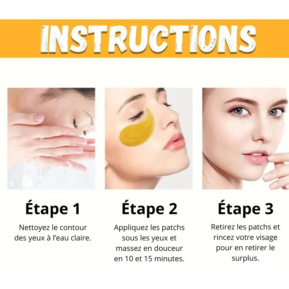 Patchs pour les Yeux Curcuma Vitamine C – Éclat et Hydratation Intense